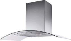 60cm Curved Chimney - Cooker Hood - Stainless Steel